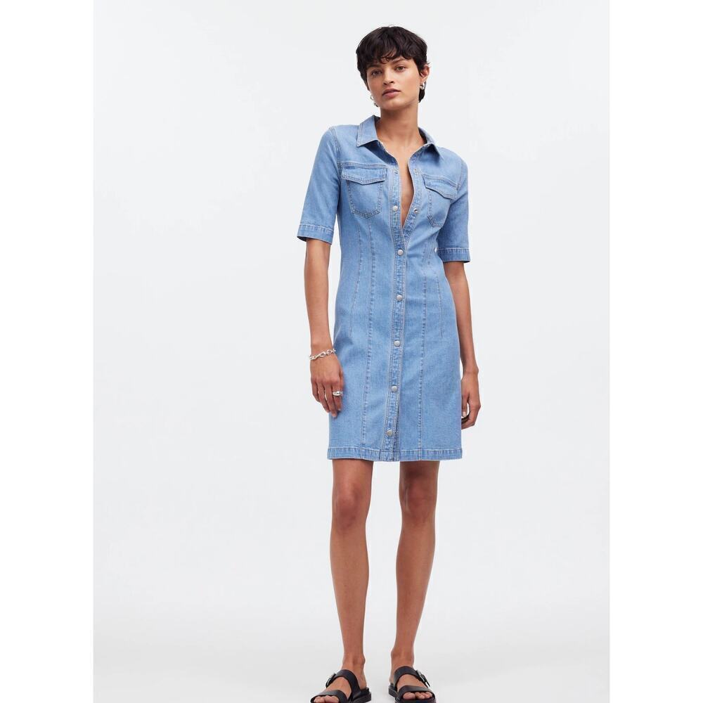 Madewell Light Blue Denim Mini Dress